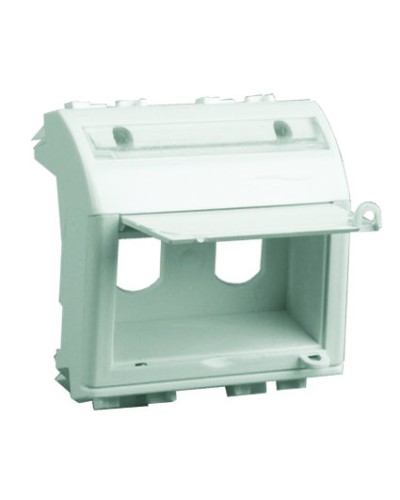 Адаптер для двух оптоволоконных разъемов типа ST, белый, 2 мод. DKC 76615B в Миассе Аксессуары для кабель-канала Pintop.ru