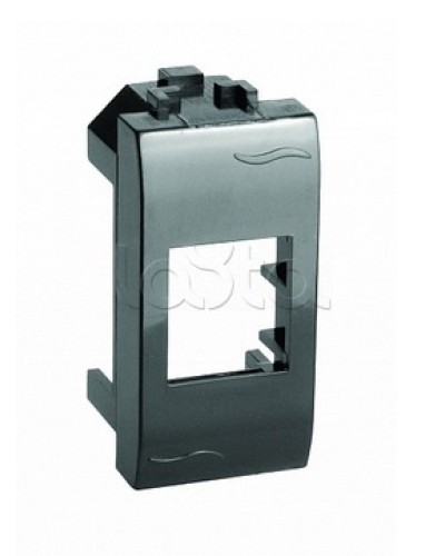 Адаптер для информационных разъемов Keystone, черный, 1мод. DKC (77607N) в Миассе Аксессуары для стоек и шкафов Pintop.ru
