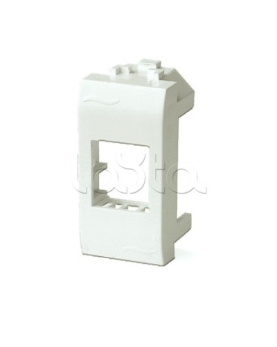 Адаптер для информационных разъемов Keystone, 1мод, белый ДКС 76607B в Миассе Распределительные коробки Pintop.ru