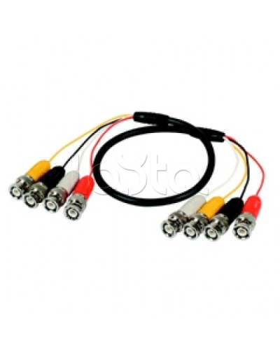 Кабель соединительный 4BNCx4BNC (штекер), 100см Lazso WC414 в Миассе Видеоусилители, Модуляторы, Делители Pintop.ru