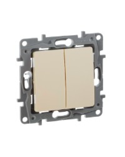 Переключатель двухклавишный 10AX Plus Legrand 672312 в Миассе Аксессуары для кабель-канала Pintop.ru