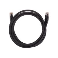 Патч-корд U/UTP, CAT 6, RJ45-RJ45, 26AWG, LSZH, черный, 2м REXANT 02-0292-2