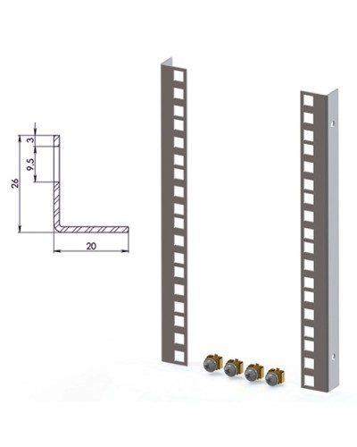 Направляющие для шкафов 6U TLK TLK-VNI-6U-2 в Миассе Полки для шкафов и стоек Pintop.ru